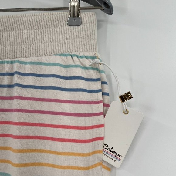 PJ Salvage Burnout Rainbow Stripe Lounge Jogger Pajama Pants sz S RCBUP NWT - Picture 2 of 9